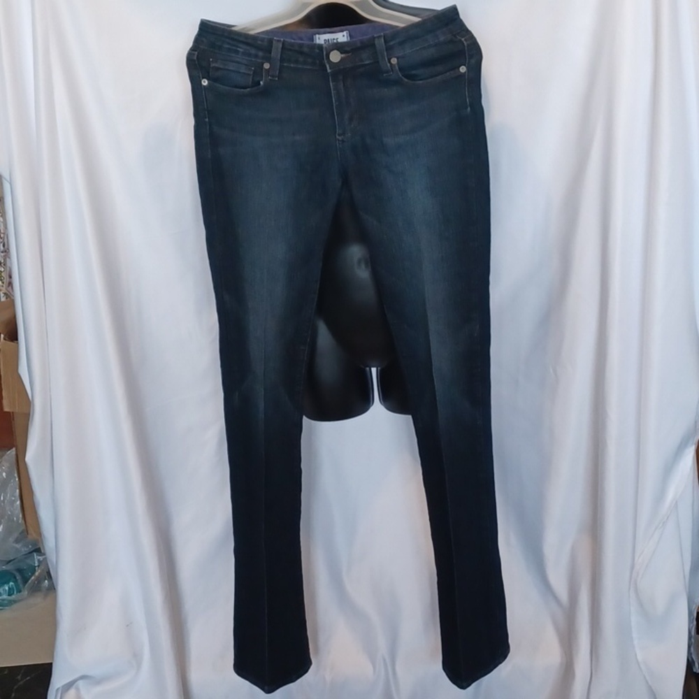 Paige Denim Laguna Skinny straight leg Stretch Jeans Dark Blue Midnight 29